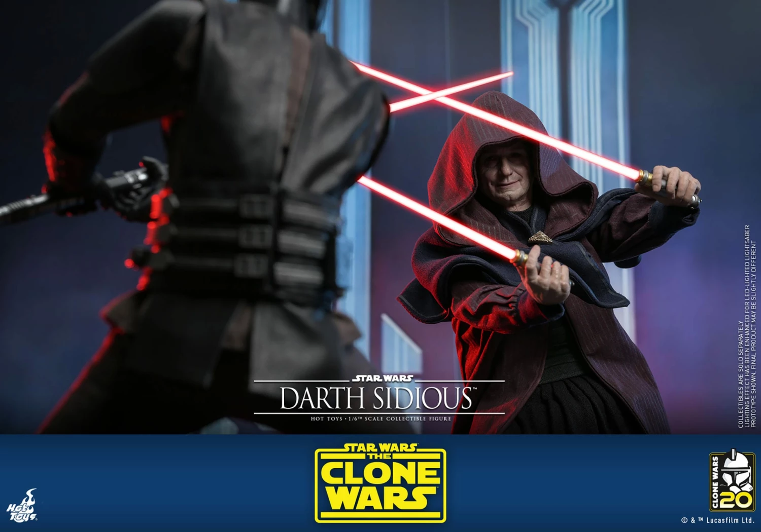 Hot Toys Star Wars The Clone Wars Darth Sidious 1/6th Scale Figure - Image 14