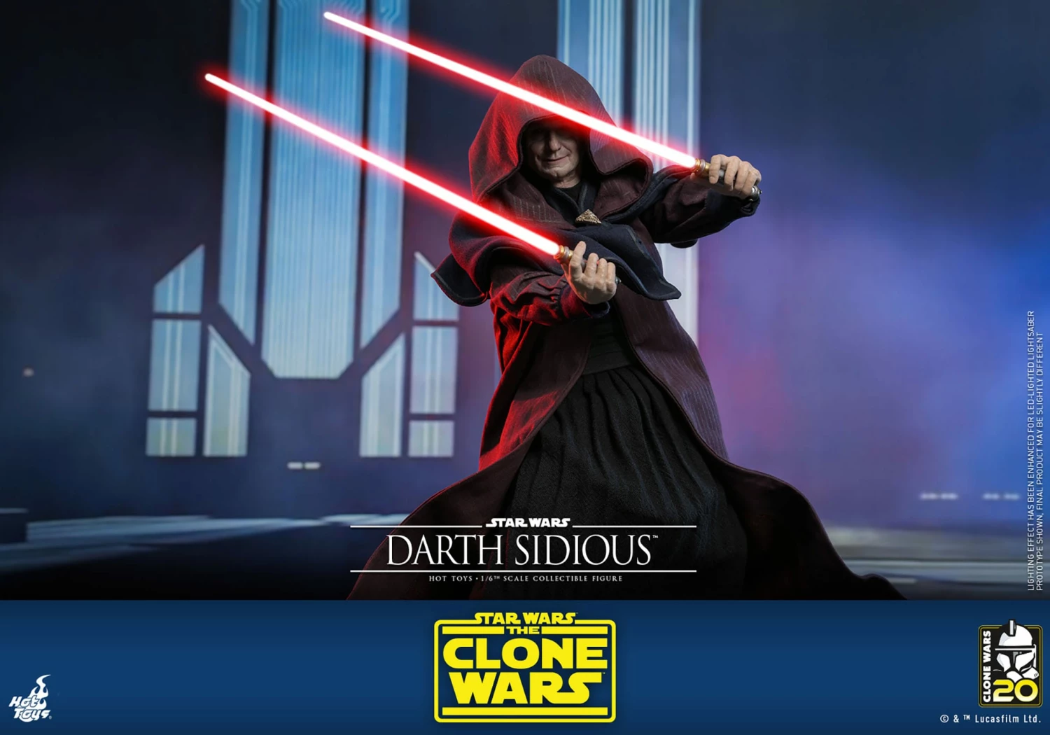 Hot Toys Star Wars The Clone Wars Darth Sidious 1/6th Scale Figure - Image 15