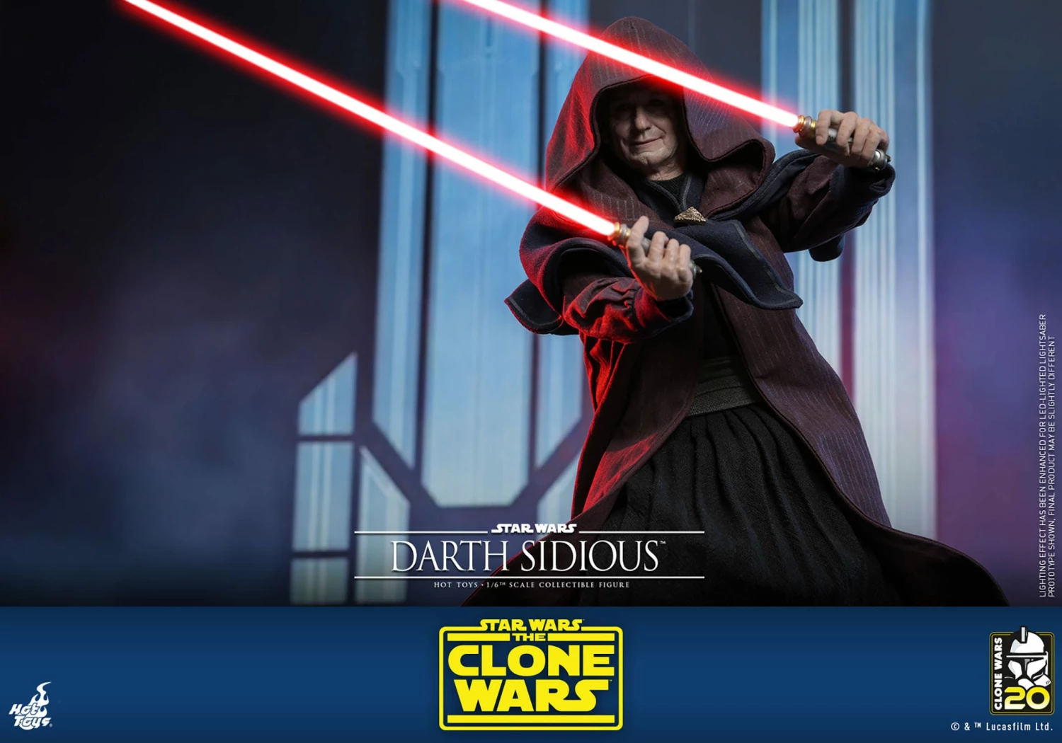 Hot Toys Star Wars The Clone Wars Darth Sidious 1/6th Scale Figure - Image 16