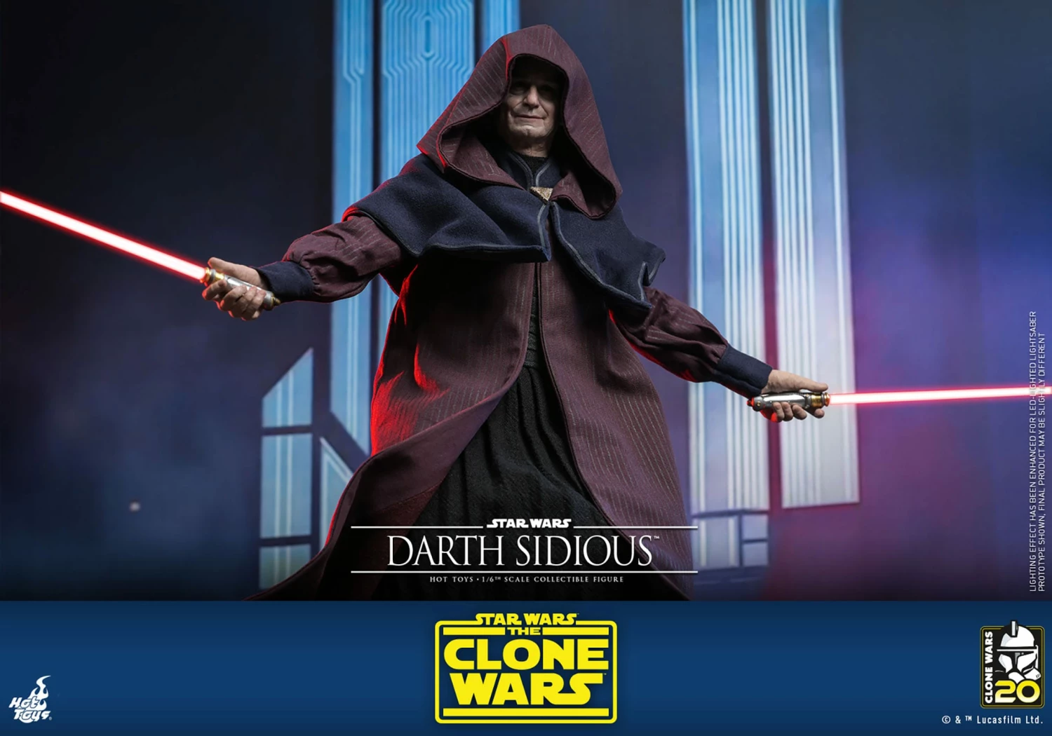 Hot Toys Star Wars The Clone Wars Darth Sidious 1/6th Scale Figure - Image 18
