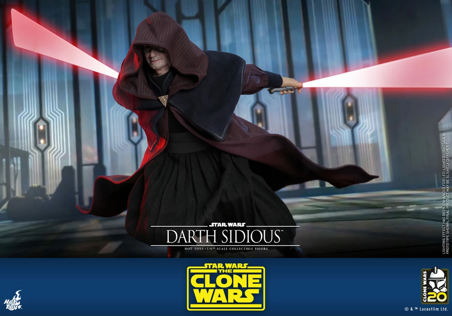 Hot Toys Star Wars The Clone Wars Darth Sidious 1/6th Scale Figure - Image 19