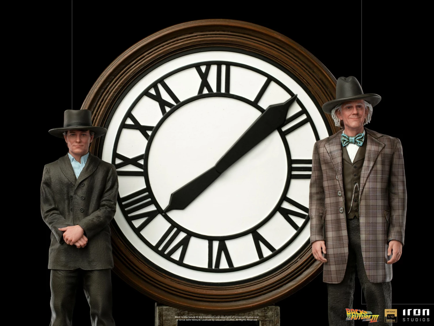 Iron Studios Back To The Future III Deluxe Art Scale Statue 1/10 Marty And Doc At The Clock - Image 8