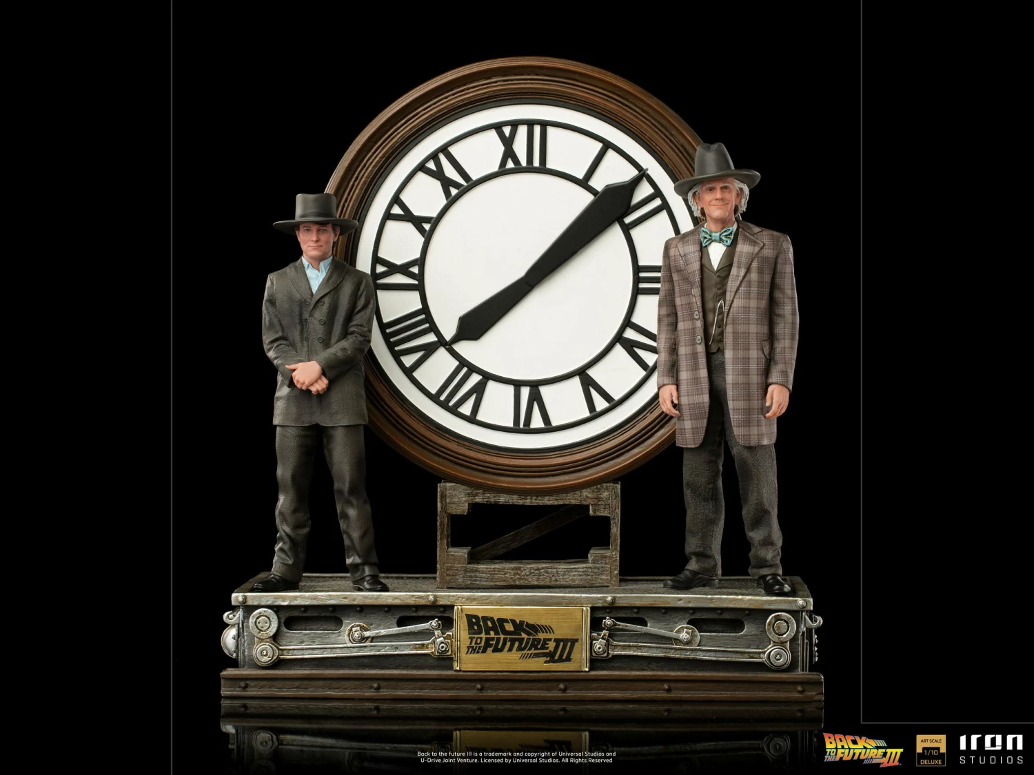 Iron Studios Back To The Future III Deluxe Art Scale Statue 1/10 Marty And Doc At The Clock - Image 12
