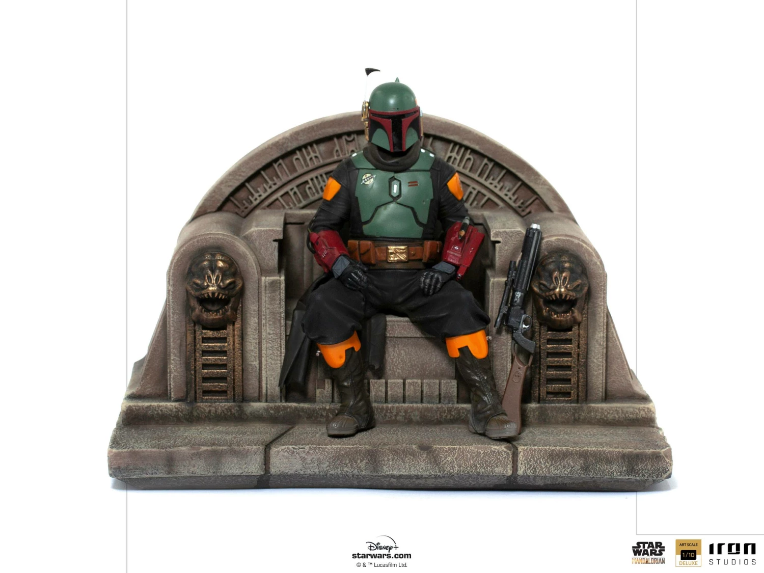 Iron Studios Star Wars The Mandalorian 1/10 Deluxe Art Scale Statue Boba Fett On Throne - Image 15
