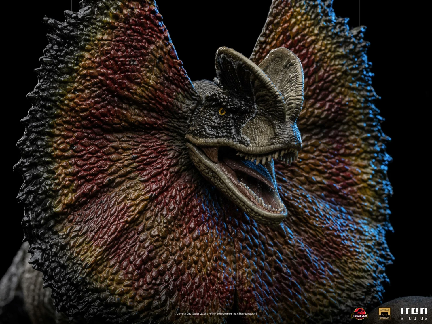 Iron Studios 1/10 Deluxe Art Scale Statue Jurassic Park Dennis Nedry With Dilophosaurus - Image 11