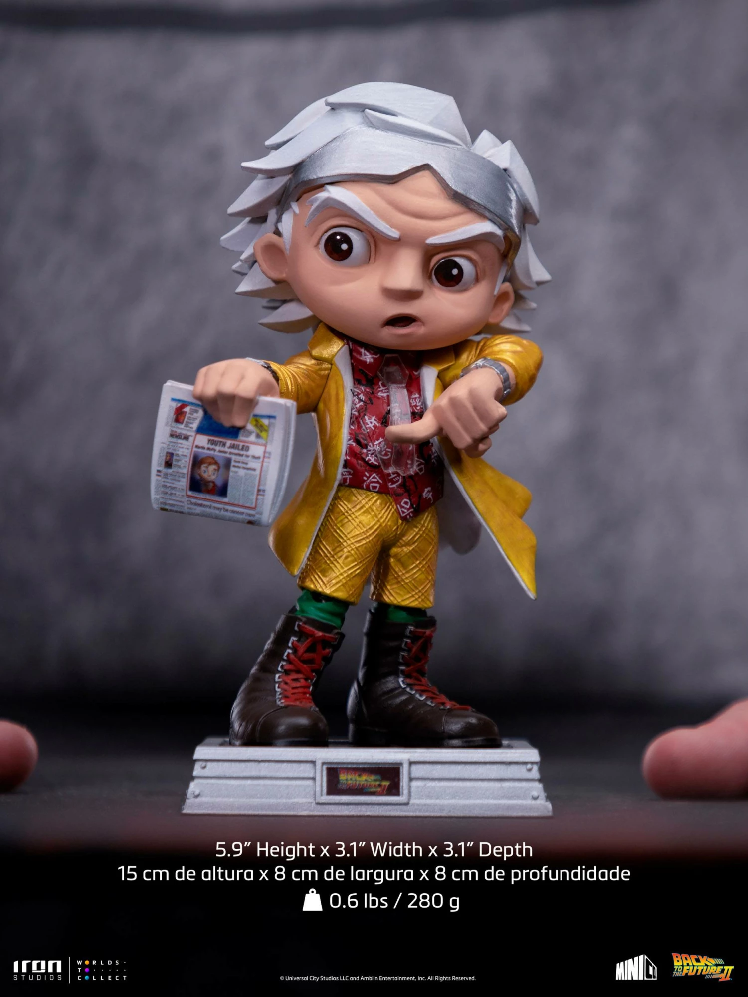 Iron Studios Back To The Future II Mini Co. PVC Figure Doc Brown - Image 3