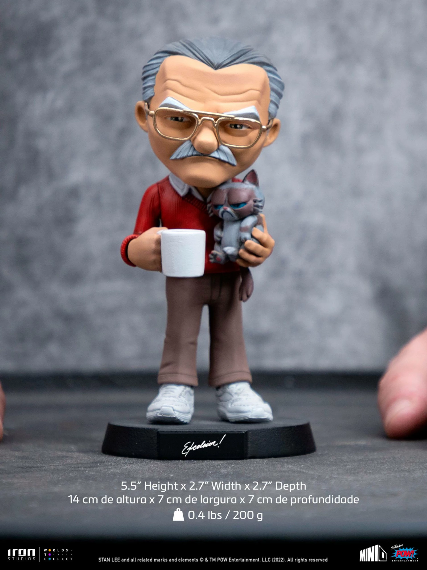 Iron Studios POW! Entertainment MiniCo Stan Lee With Grumpy Cat - Image 4