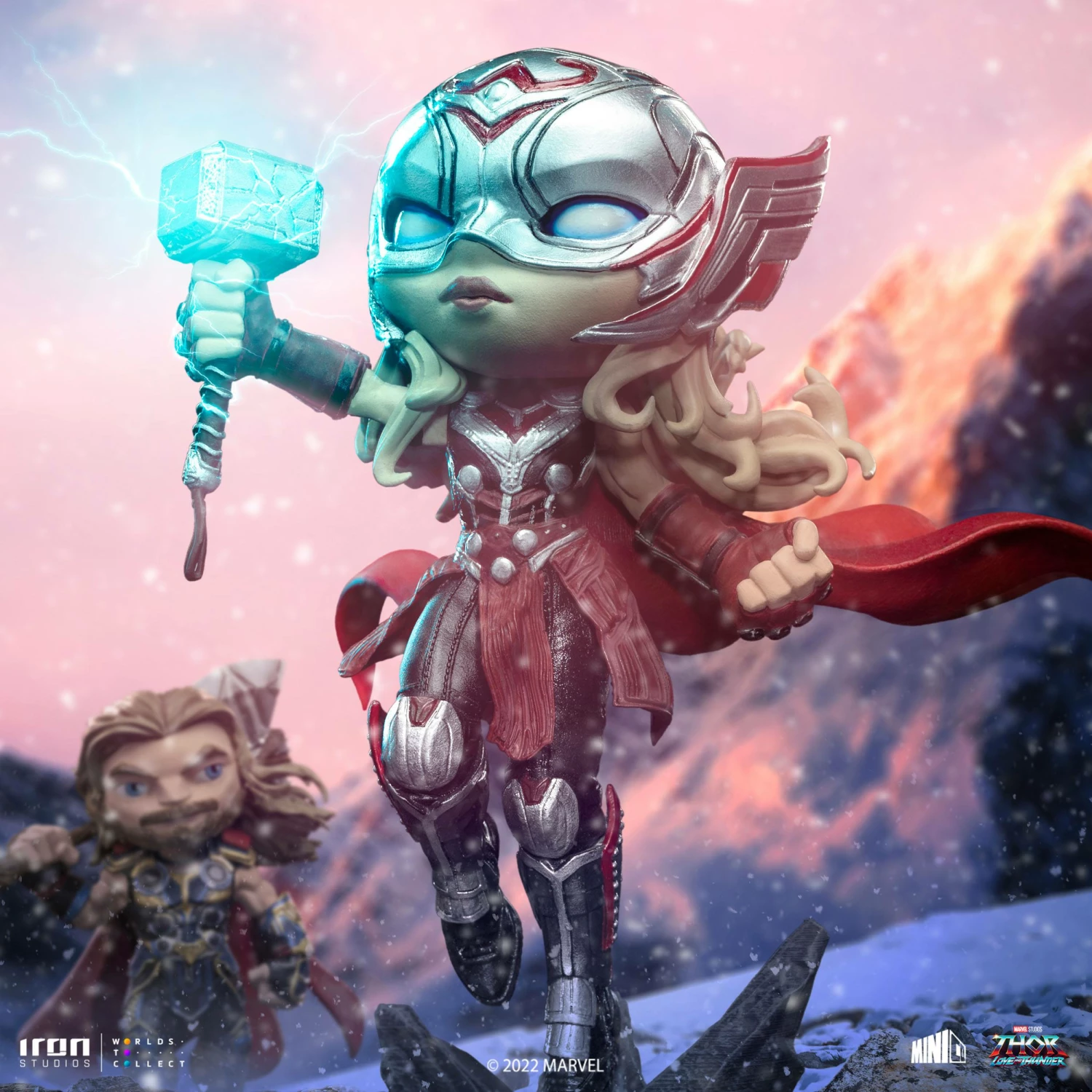 Iron Studios Mini Co Marvel Thor: Love And Thunder Mighty Thor Jane Foster - Image 2