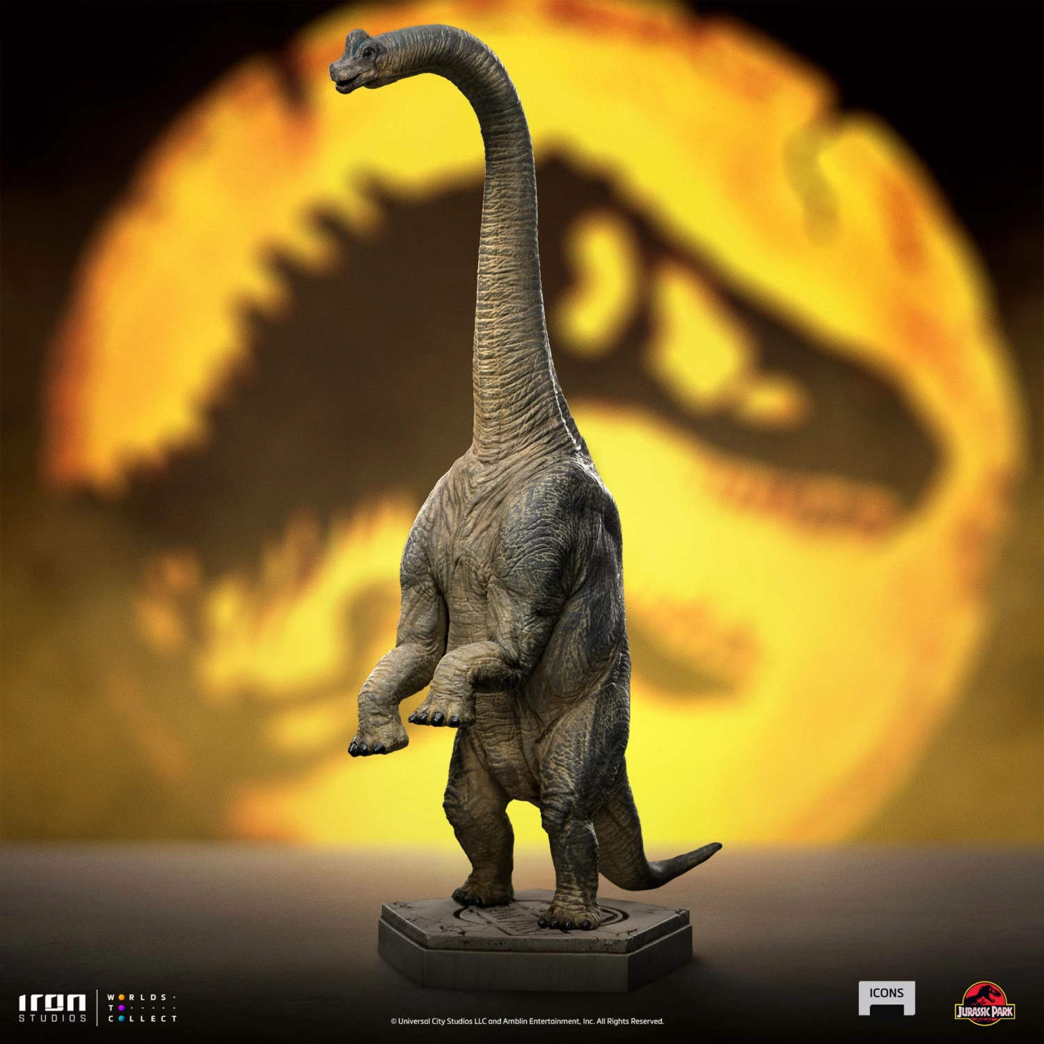 Iron Studios Jurassic Park Icons Brachiosaurus Statue - Image 3