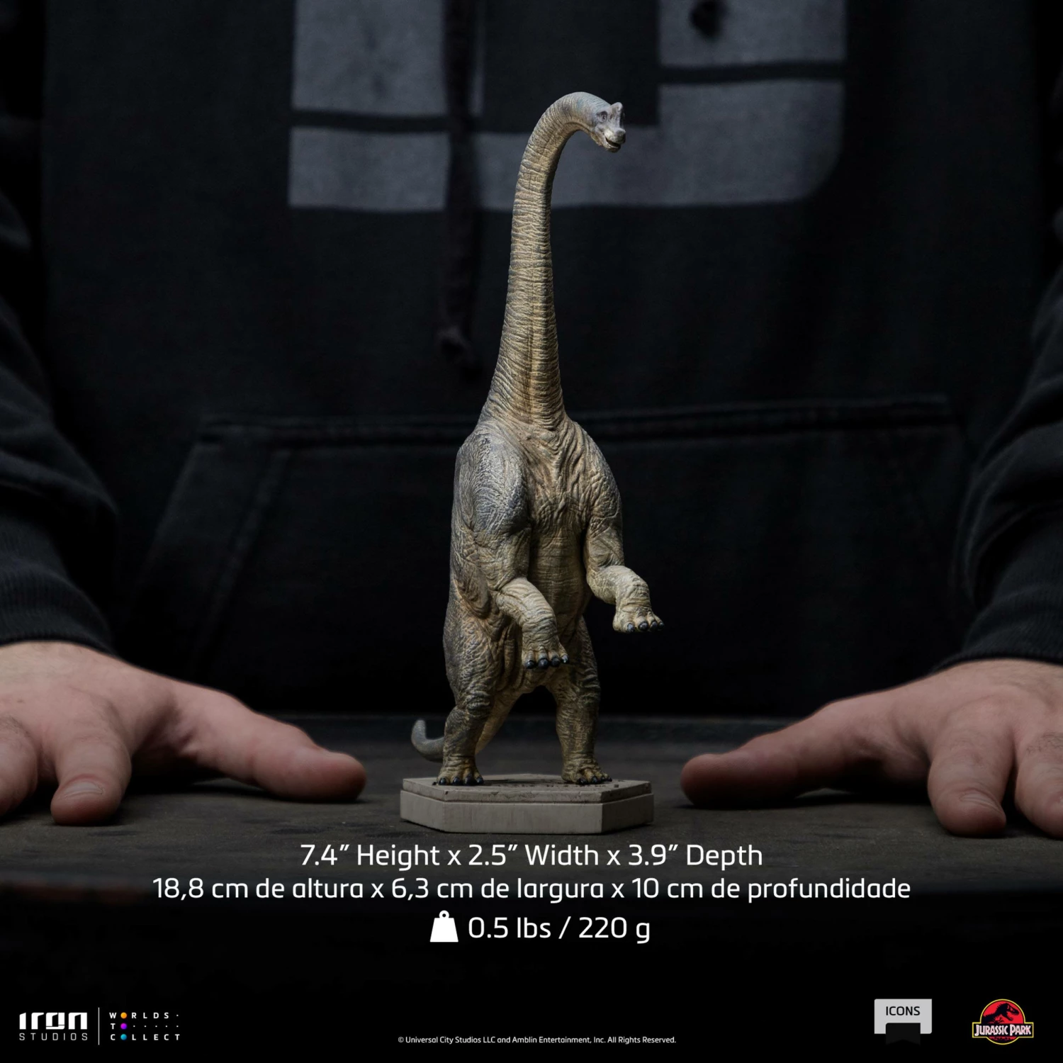 Iron Studios Jurassic Park Icons Brachiosaurus Statue - Image 4