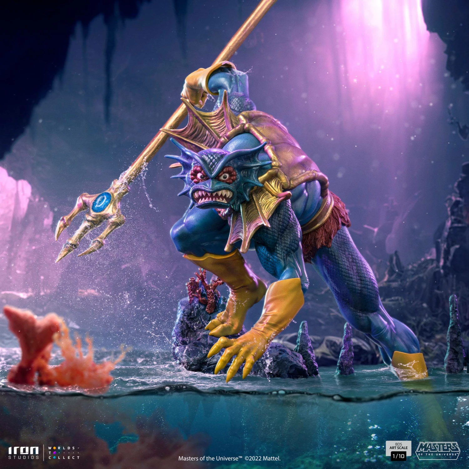 Iron Studios Masters Of The Universe Battle Diorama Series Mer-Man 1/10 Art Scale Limited Edition Statue - Image 3