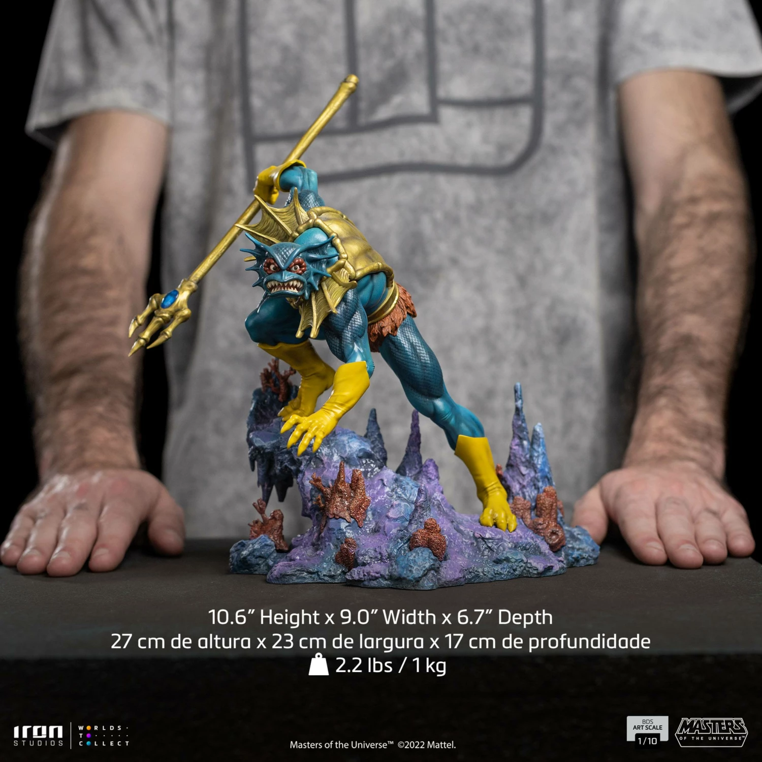 Iron Studios Masters Of The Universe Battle Diorama Series Mer-Man 1/10 Art Scale Limited Edition Statue - Image 2