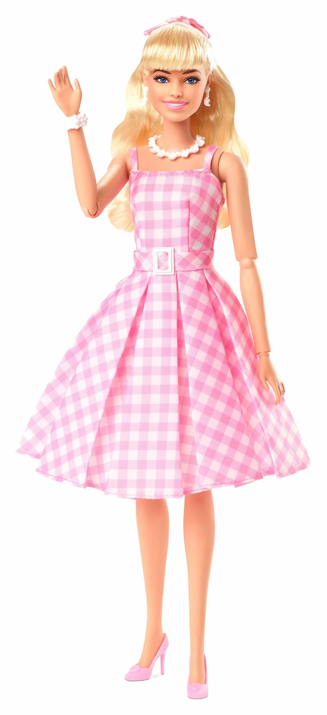 Barbie The Movie Margot Robbie As Barbie In Pink Gingham Dress - Image 4