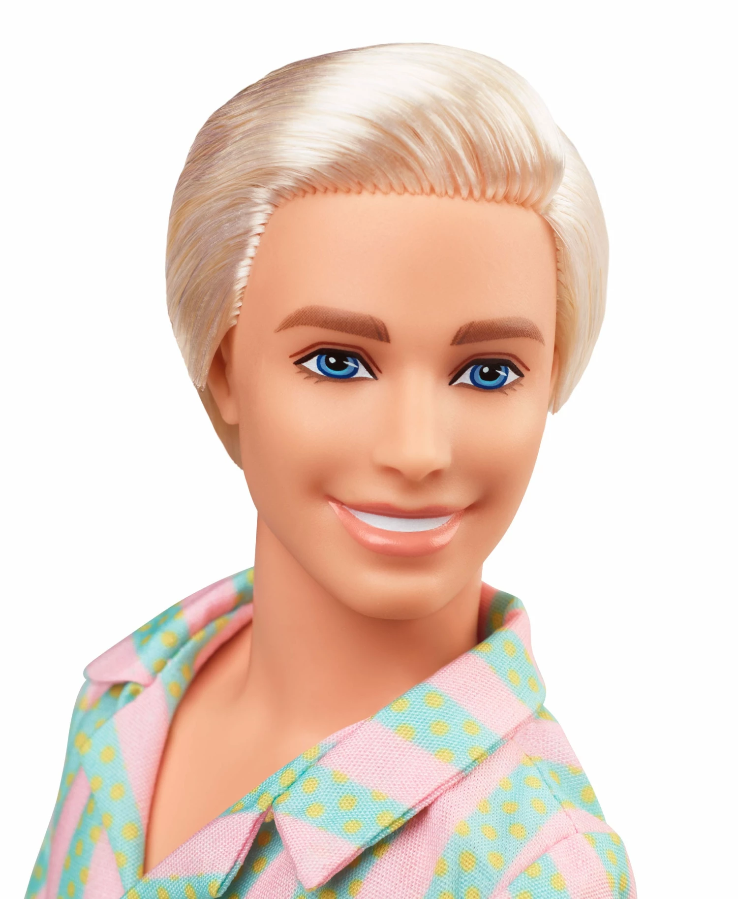 Barbie The Movie Ken Doll Wearing Pastel Striped Beach Matching Set - Image 10