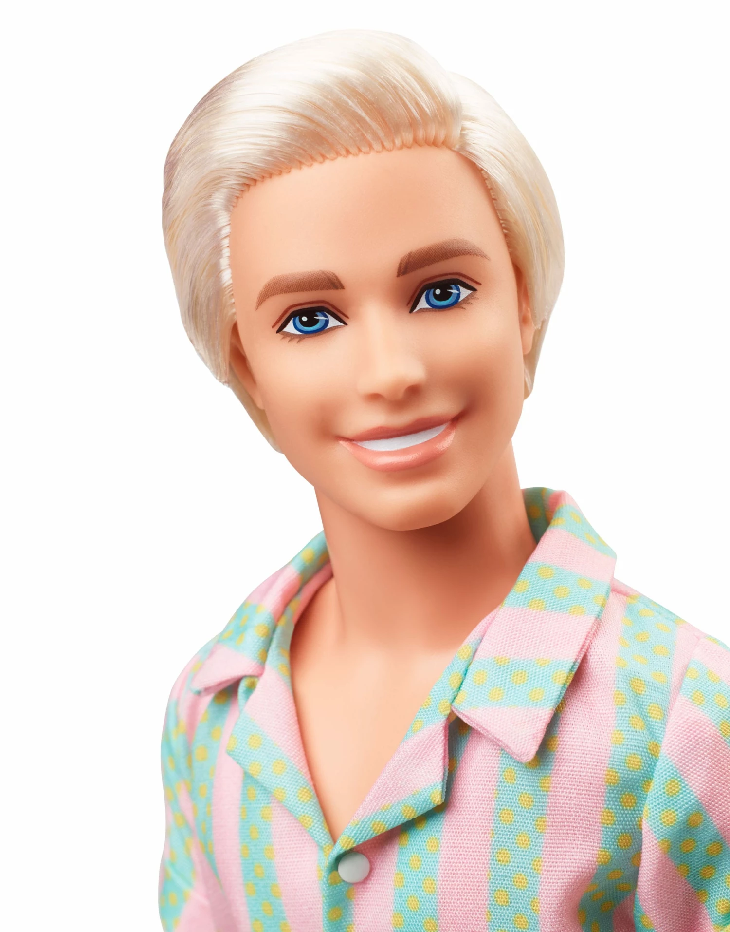 Barbie The Movie Ken Doll Wearing Pastel Striped Beach Matching Set - Image 11