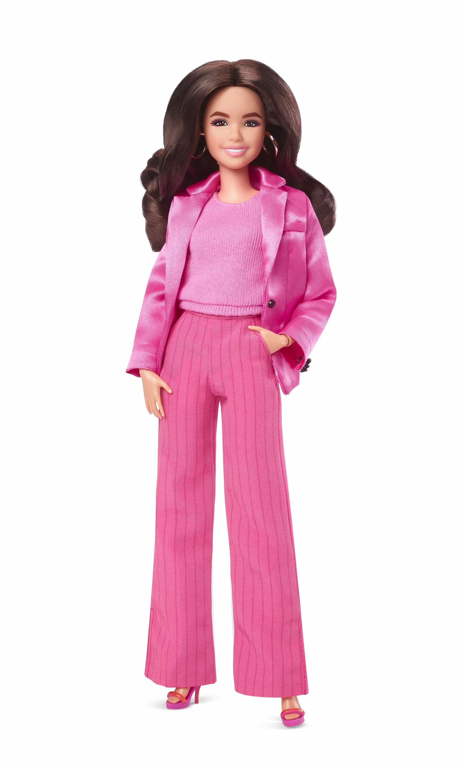 Barbie The Movie Gloria Doll Wearing Pink Power Pantsuit - Image 2