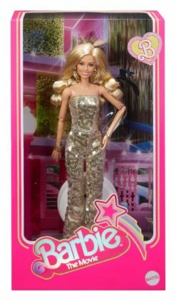 Barbie The Movie Doll Margot Robbie As Barbie In Gold Disco Jumpsuit