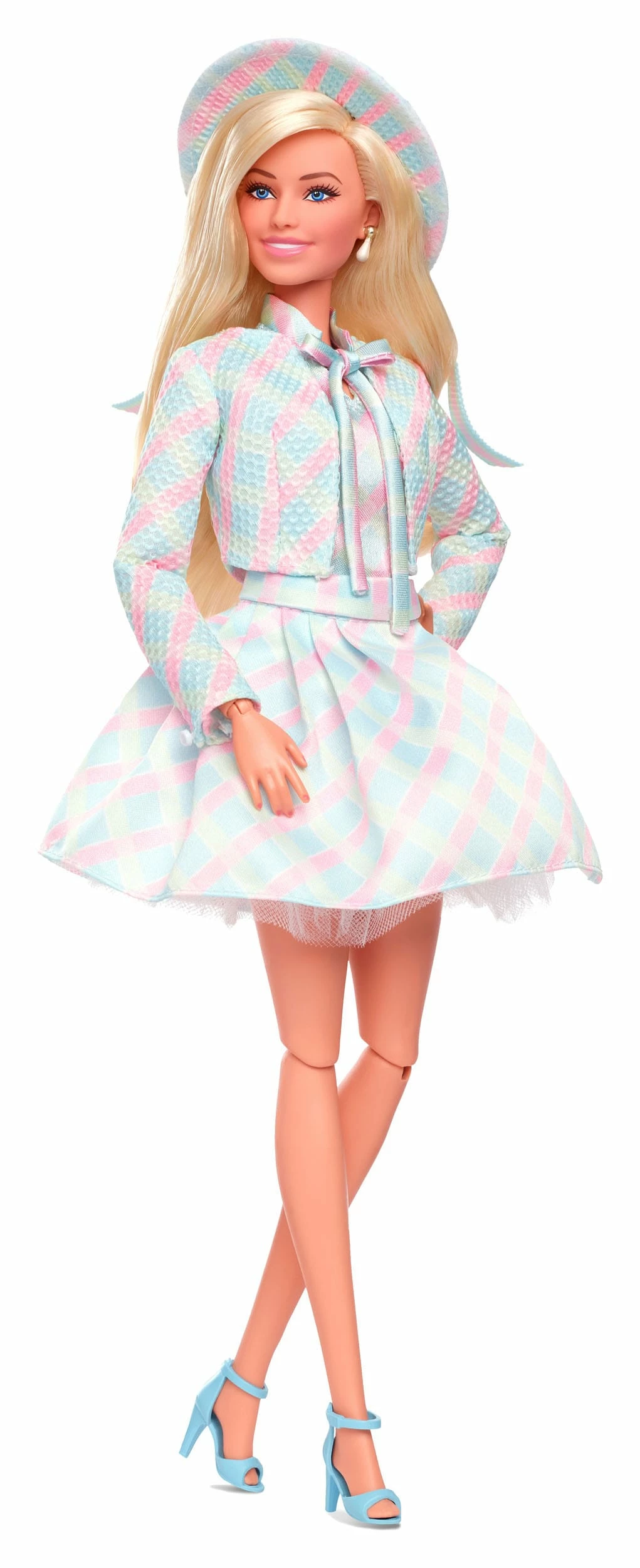 Barbie The Movie Doll Margot Robbie As Barbie In Plaid Matching Set - Image 4