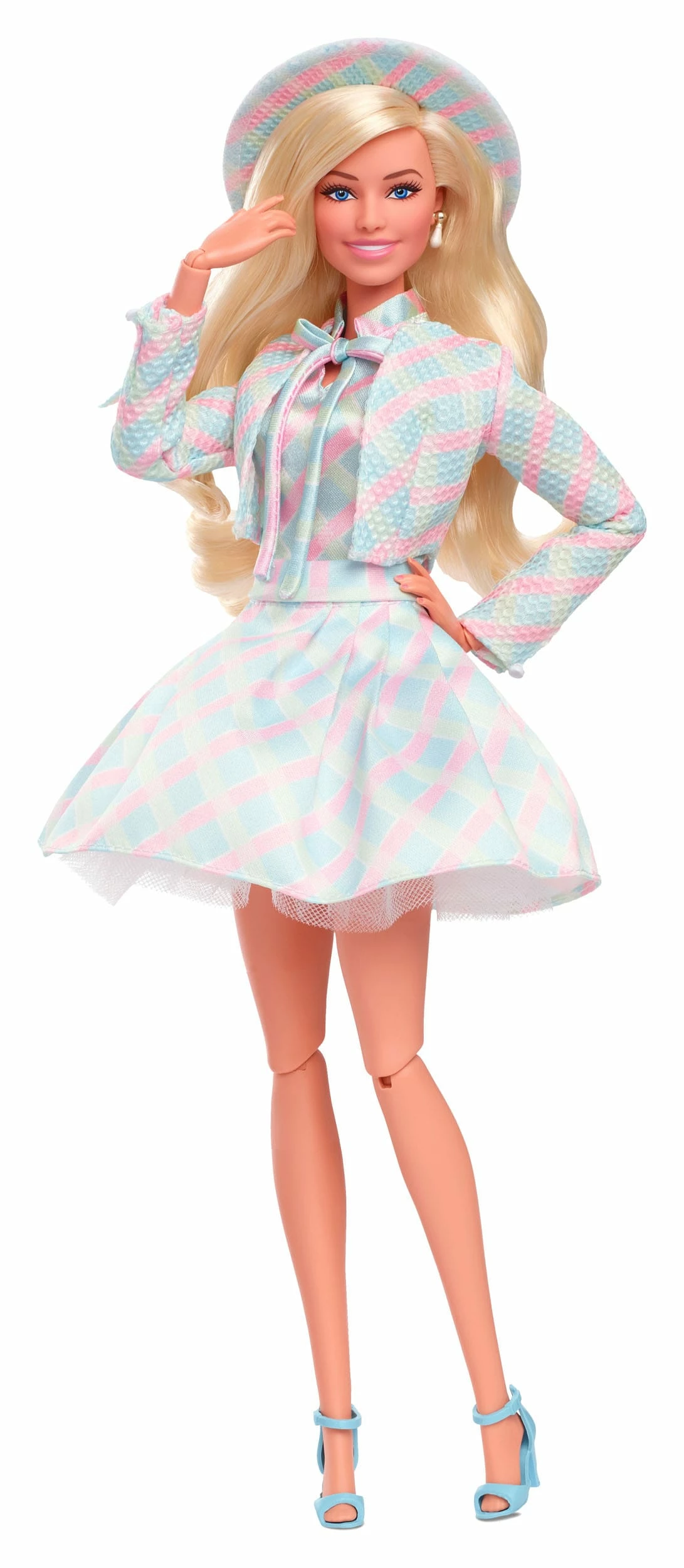 Barbie The Movie Doll Margot Robbie As Barbie In Plaid Matching Set - Image 2