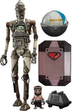 Hot Toys 1/6th Scale The MandalorianIG-12 And Grogu With Accessories Figure Set