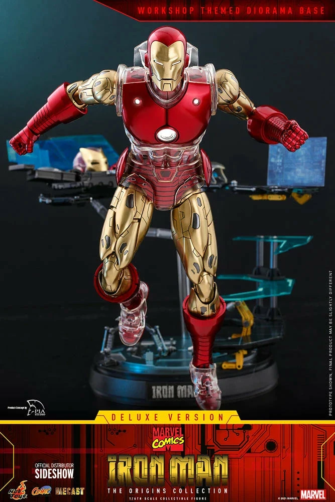 Hot Toys Marvel Comics The Origin Collection Deluxe Iron Man 1/6th Scale Figure - Image 6