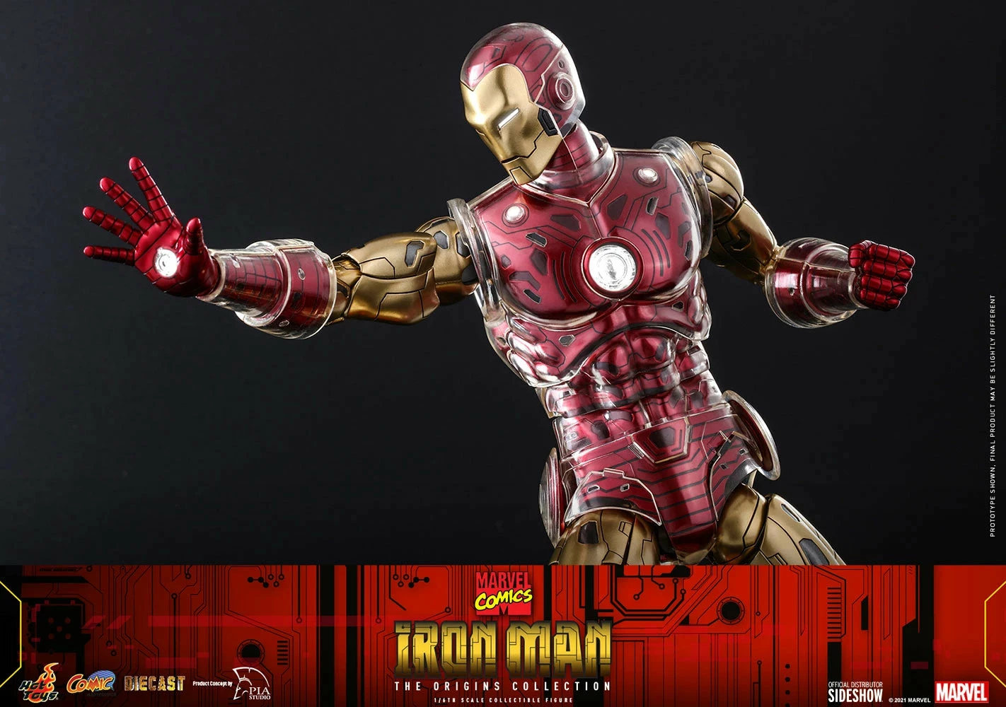 Hot Toys Marvel Comics The Origin Collection 1/6th Scale Iron Man Figure - Image 14