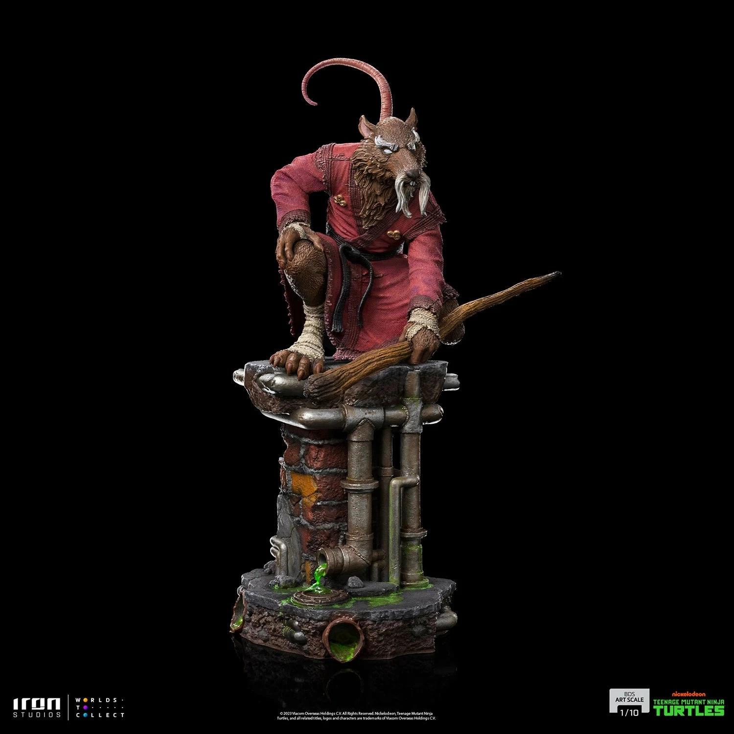Iron Studios Teenage Mutant Ninja Turtles Battle Diorama Series Splinter 1/10 Art Scale Statue - Image 6
