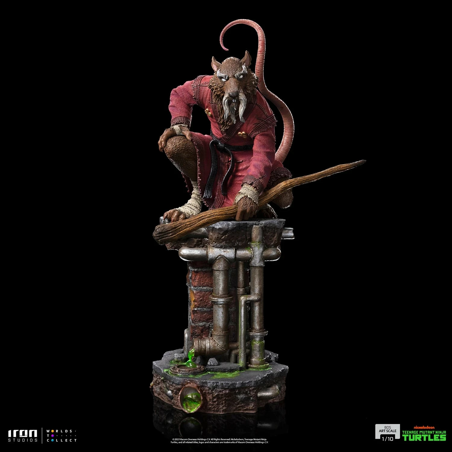 Iron Studios Teenage Mutant Ninja Turtles Battle Diorama Series Splinter 1/10 Art Scale Statue - Image 5