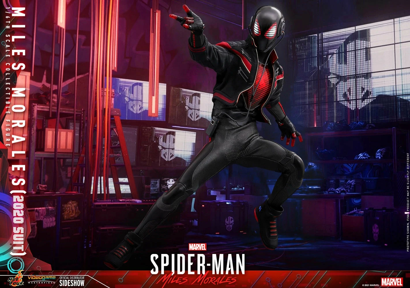 Hot Toys Spider-Man Into The Spider-Verse 1/6th Scale Miles Morales 2020 Suit Figure - Image 8