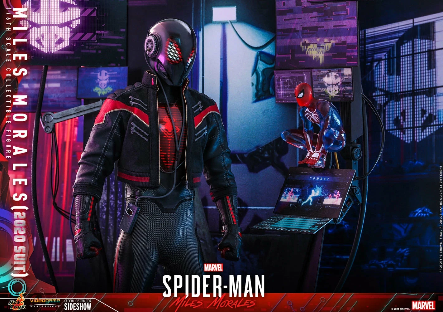 Hot Toys Spider-Man Into The Spider-Verse 1/6th Scale Miles Morales 2020 Suit Figure - Image 9