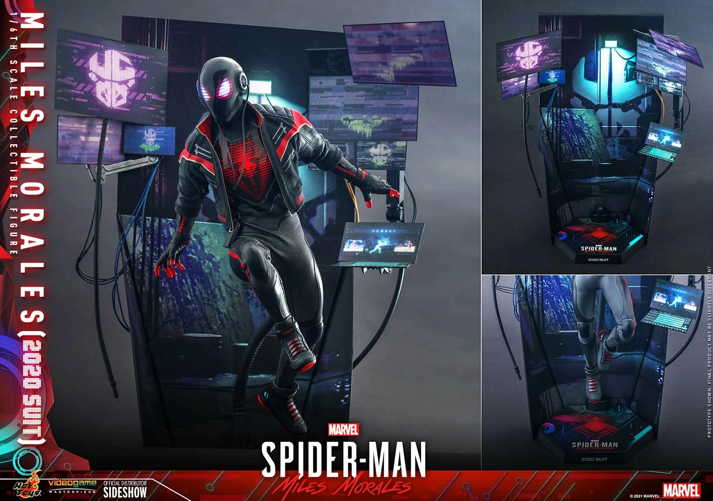 Hot Toys Spider-Man Into The Spider-Verse 1/6th Scale Miles Morales 2020 Suit Figure - Image 15
