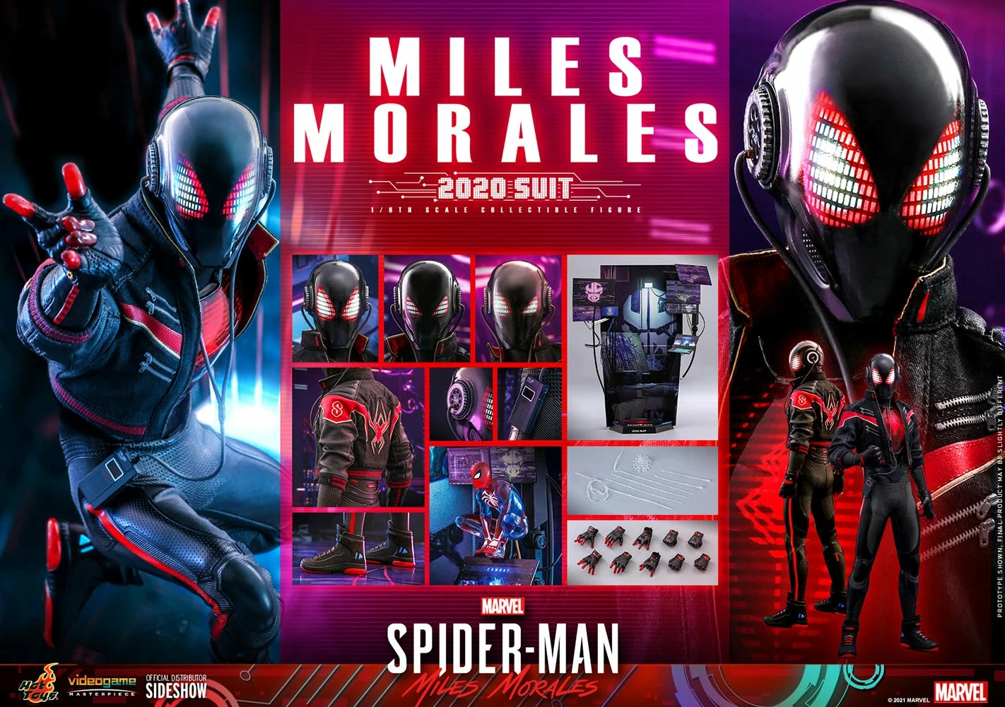 Hot Toys Spider-Man Into The Spider-Verse 1/6th Scale Miles Morales 2020 Suit Figure - Image 2