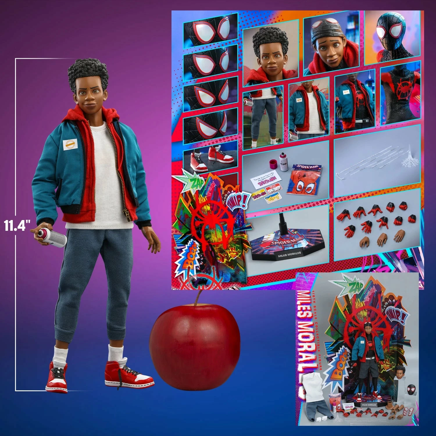 Hot Toys Spider-Man Into The Spider-Verse 1/6th Scale Miles Morales Figure - Image 2