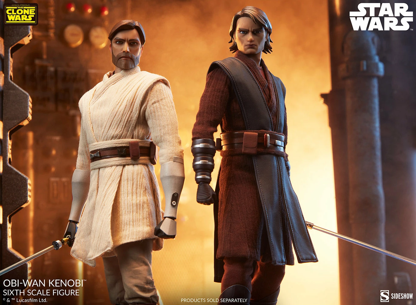Sideshow Star Wars The Clone Wars Action Figure 1/6 Scale Obi-Wan Kenobi - Image 11