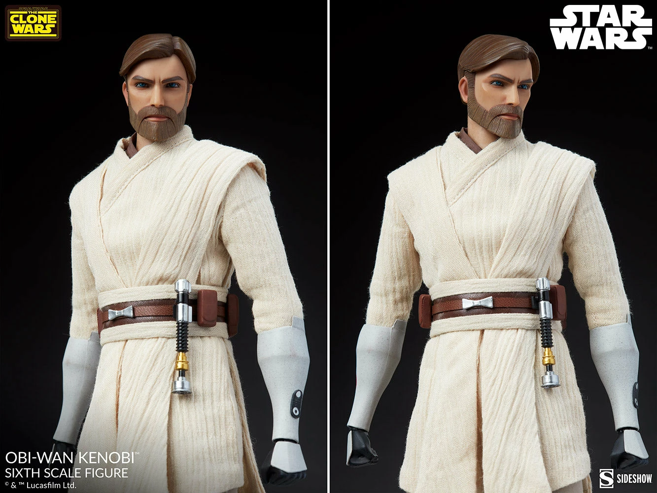 Sideshow Star Wars The Clone Wars Action Figure 1/6 Scale Obi-Wan Kenobi - Image 13