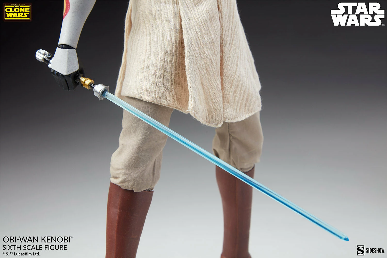 Sideshow Star Wars The Clone Wars Action Figure 1/6 Scale Obi-Wan Kenobi - Image 10