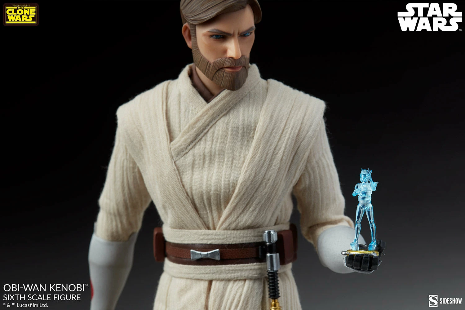 Sideshow Star Wars The Clone Wars Action Figure 1/6 Scale Obi-Wan Kenobi - Image 8