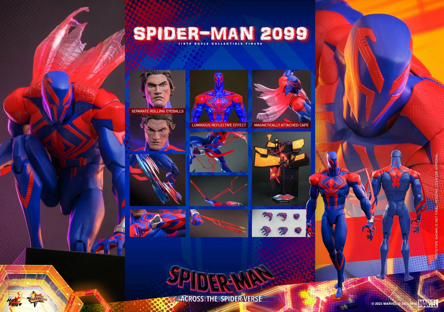 Hot Toys Spider-Man Across The Spider-Verse Spider-Man 2099 1/6th ScaleFigure - Image 2