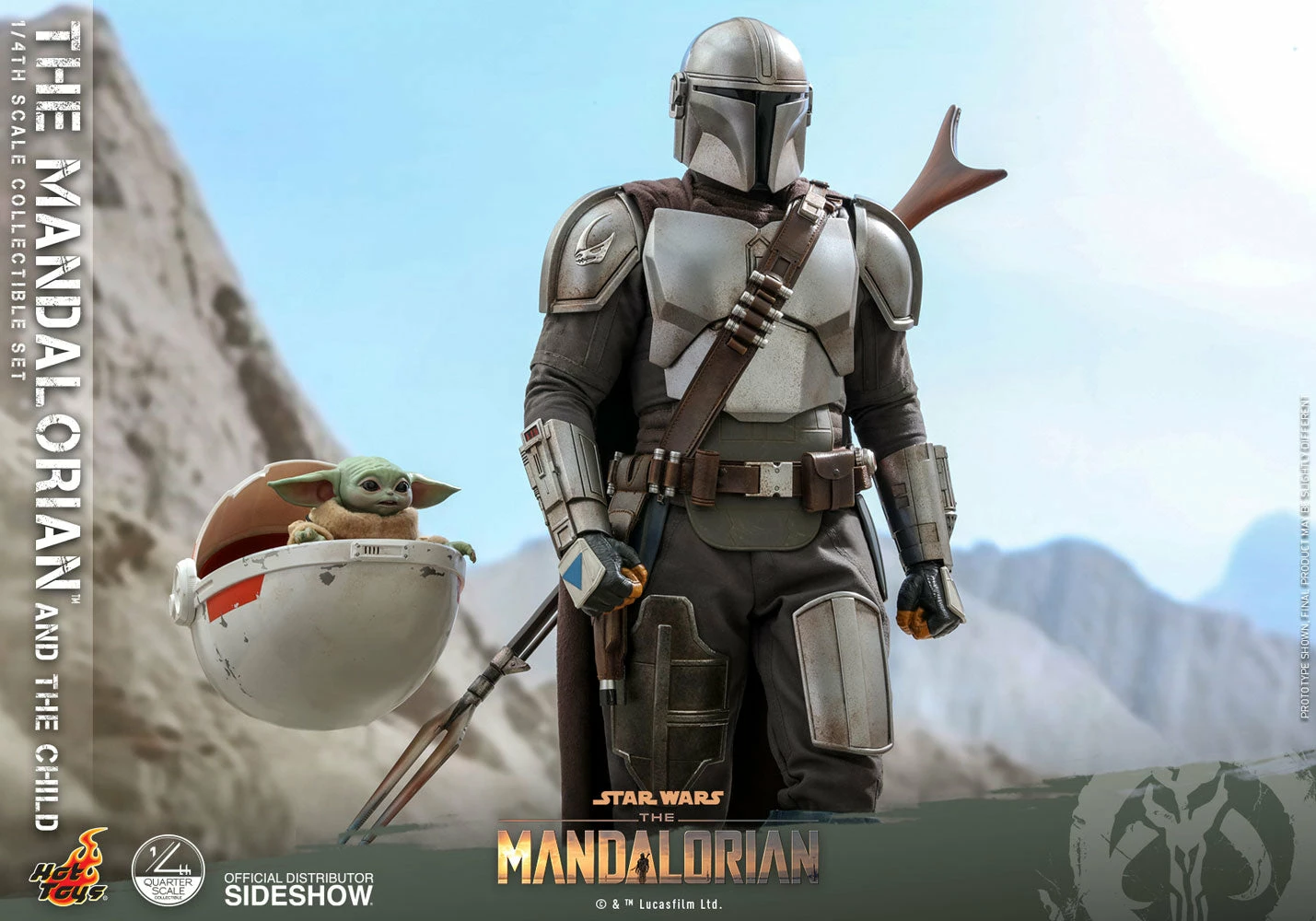 Hot Toys Star Wars The Mandalorian 1/4 Scale Action Figure 2 Pack The Mandalorian & The Child 46 Cm - Image 14