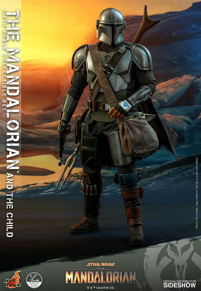 Hot Toys Star Wars The Mandalorian 1/4 Scale Action Figure 2 Pack The Mandalorian & The Child 46 Cm - Image 6