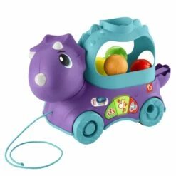 Fisher-Price Poppin’ Triceratops Interactive Ball Popper Pull Toy