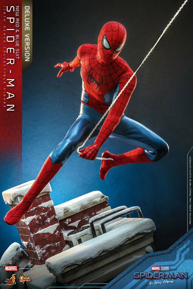 Hot Toys Spider-Man No Way Home 1/6 Scale (New Red And Blue Suit) Deluxe Spider Man - Image 3