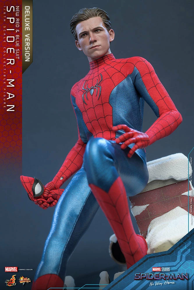 Hot Toys Spider-Man No Way Home 1/6 Scale (New Red And Blue Suit) Deluxe Spider Man - Image 10