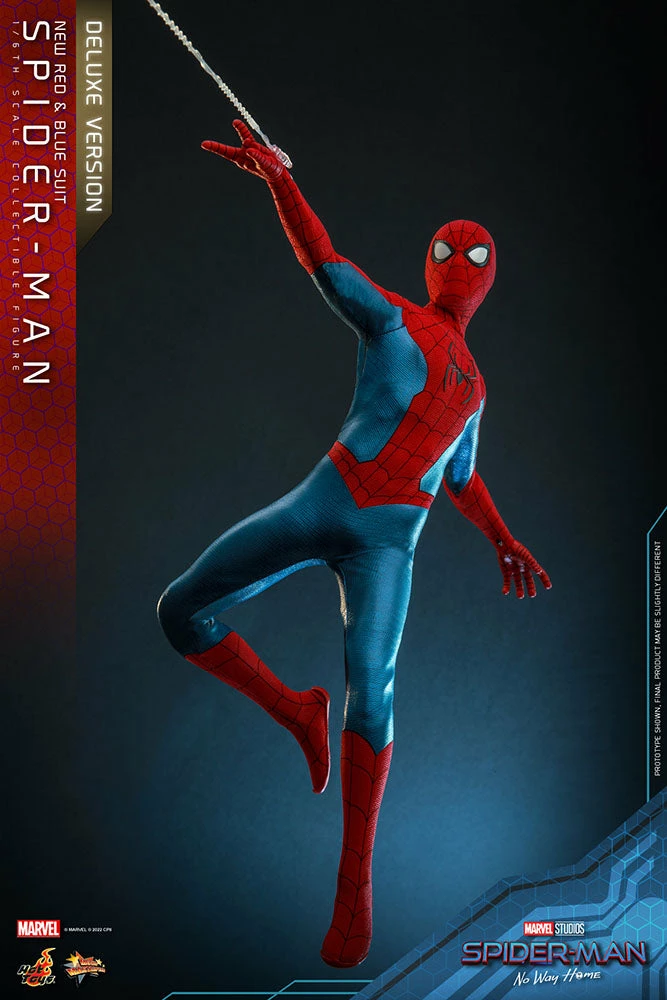Hot Toys Spider-Man No Way Home 1/6 Scale (New Red And Blue Suit) Deluxe Spider Man - Image 11