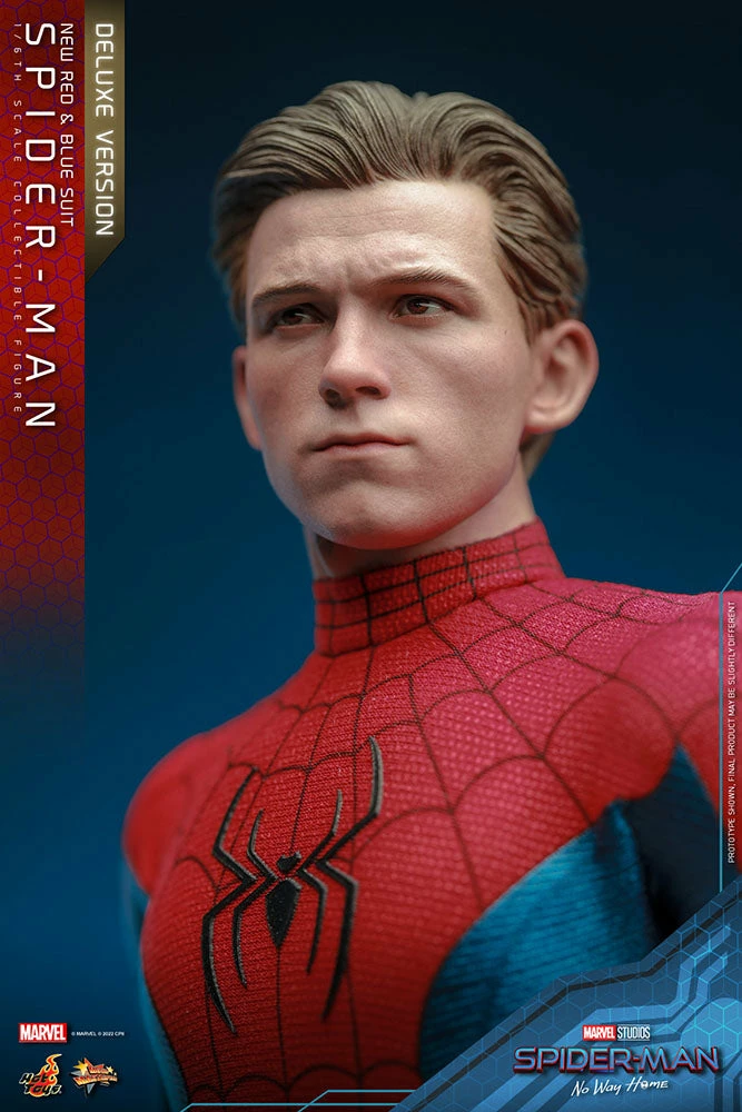 Hot Toys Spider-Man No Way Home 1/6 Scale (New Red And Blue Suit) Deluxe Spider Man - Image 14