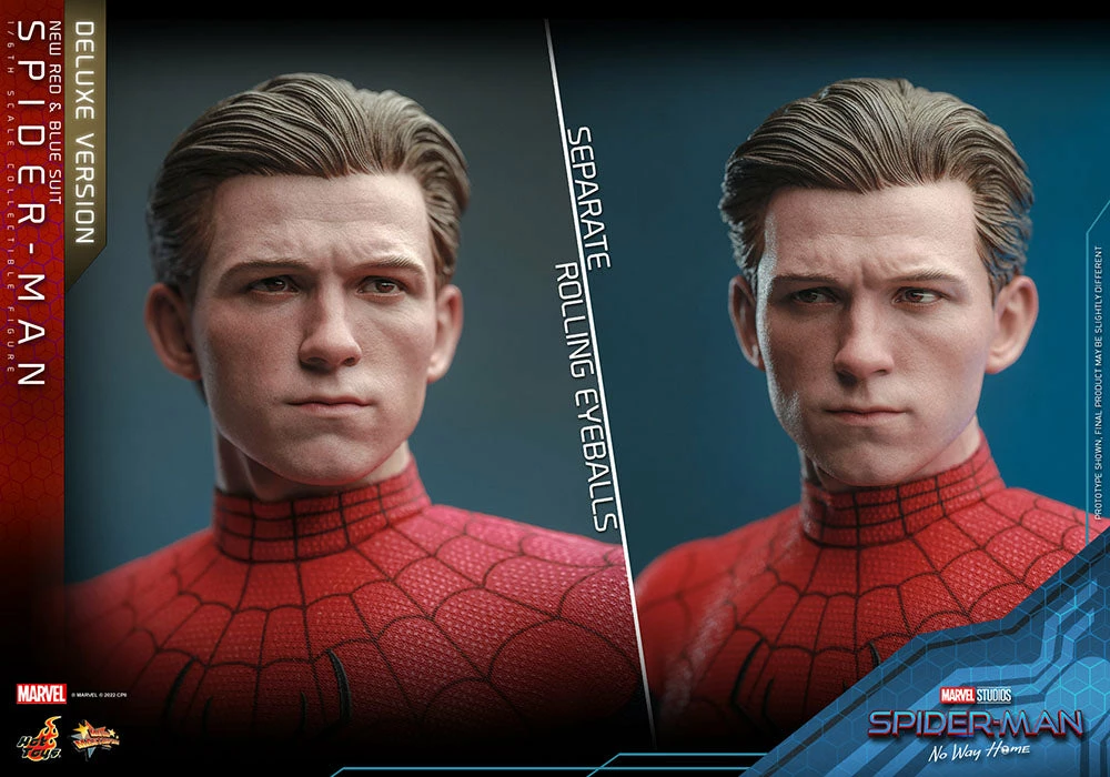 Hot Toys Spider-Man No Way Home 1/6 Scale (New Red And Blue Suit) Deluxe Spider Man - Image 18