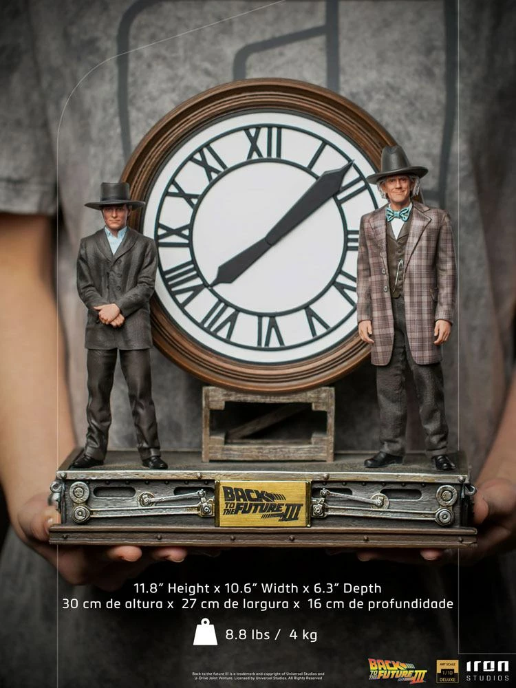 Iron Studios Back To The Future III Deluxe Art Scale Statue 1/10 Marty And Doc At The Clock - Image 17