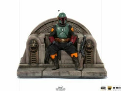 Iron Studios Star Wars The Mandalorian 1/10 Deluxe Art Scale Statue Boba Fett On Throne