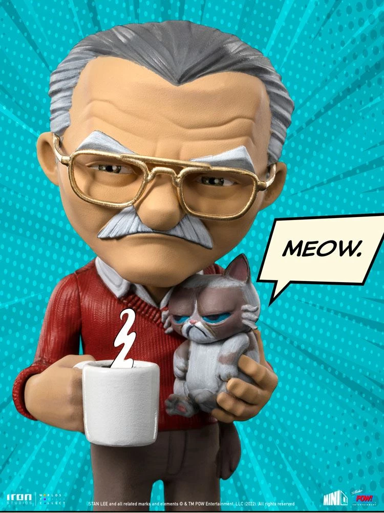 Iron Studios POW! Entertainment MiniCo Stan Lee With Grumpy Cat - Image 2