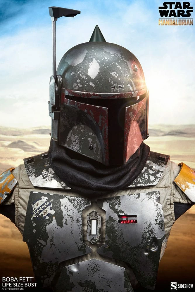 Sideshow The Mandalorian Boba Fett 1:1 Life-Size Scale Bust *SPECIAL ORDER REQUEST - Image 5